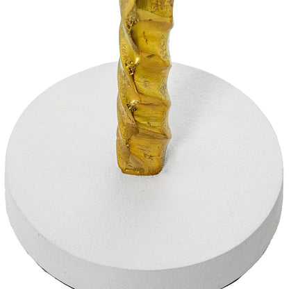 Urban Decor 31cm Pillar Candle Holder Gold & White