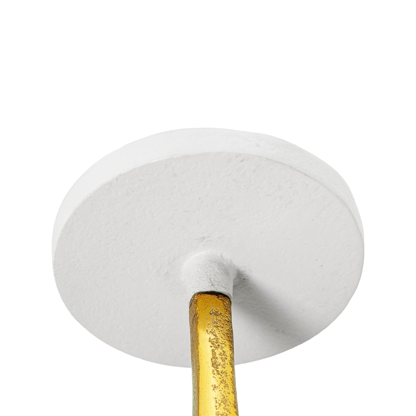 Urban Decor 31cm Pillar Candle Holder Gold & White