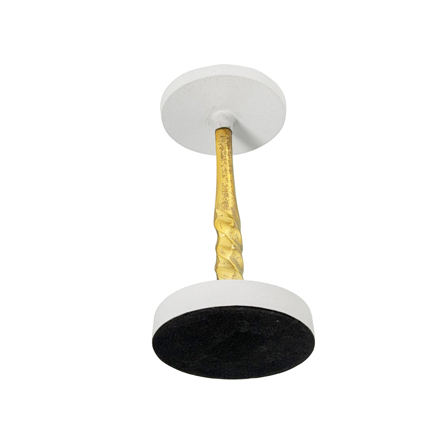 Urban Decor 31cm Pillar Candle Holder Gold & White