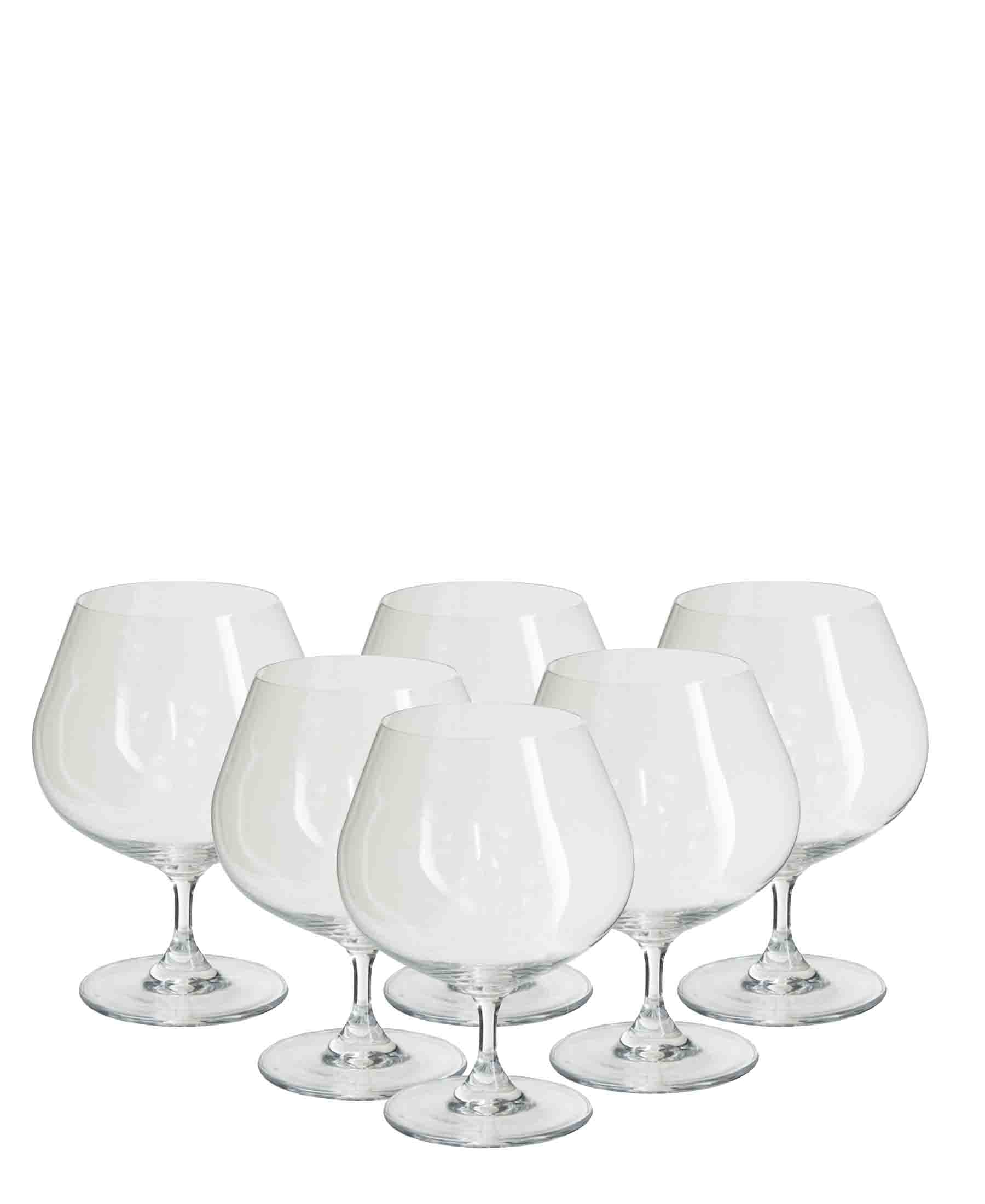 Kitchen Life 6 Piece Rhine Charm Cognac Glass Set - Clear