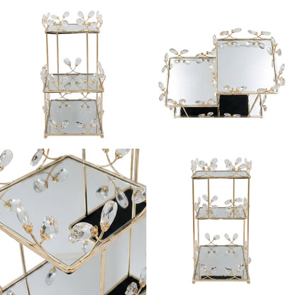 3 Tier Mirror Stand Gold