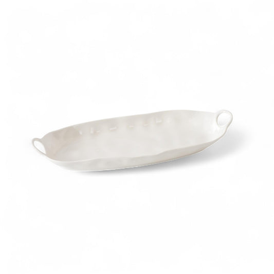 Kitchen Life Deep Long Ceramic Server White