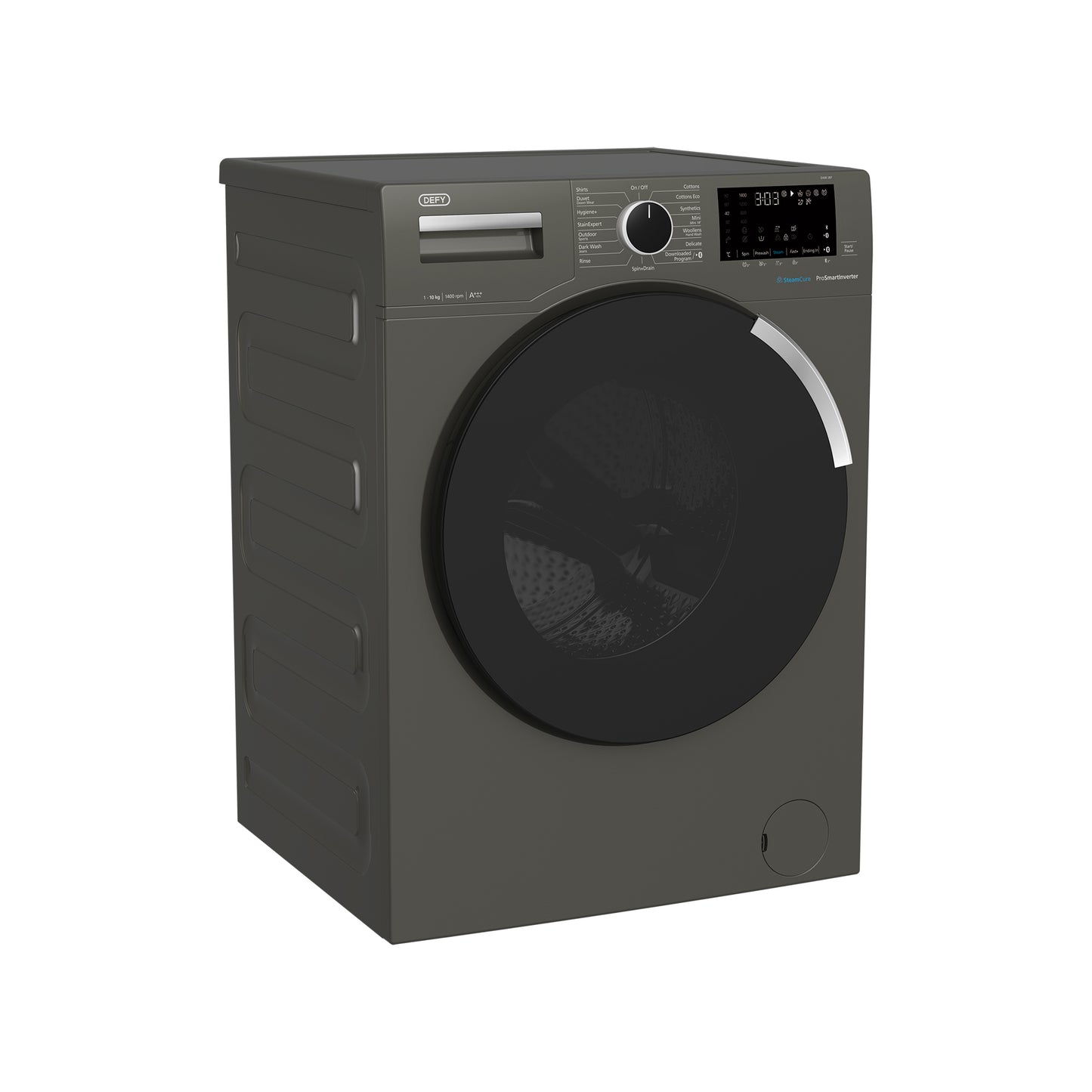 Defy 10kg Steamcure Front Loader Washing Machine Manhattan Grey