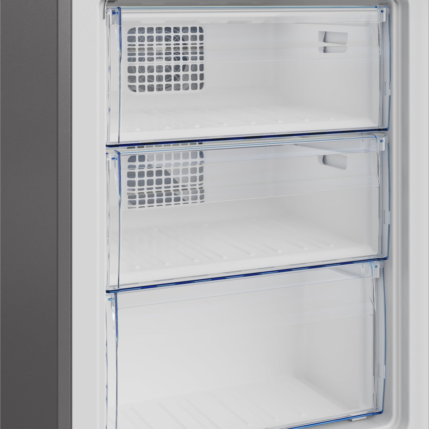 Defy Frost Free Fridge Freezer with Water Dispenser Metallic