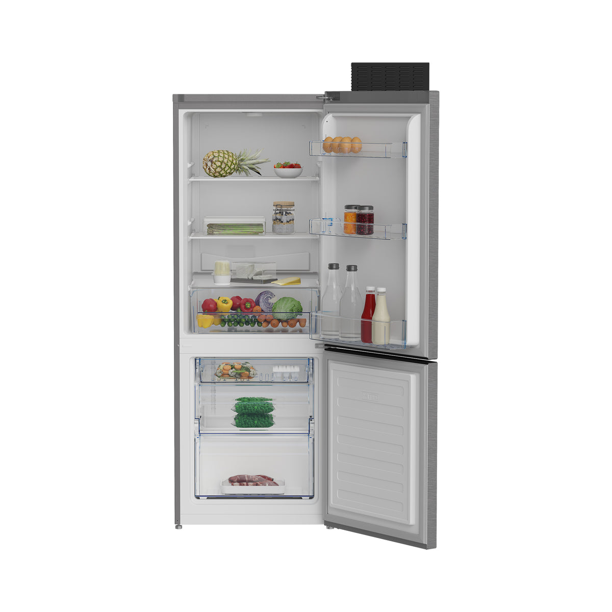 Defy 303L Bottom Freezer Fridge/Freezer - Metallic