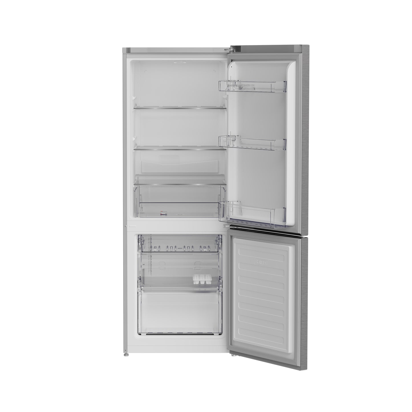 Defy 325L Bottom Gloss Metal Combi Fridge Metallic