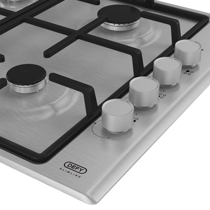 Defy 60cm Slimline Gas Hob Stainless Steel