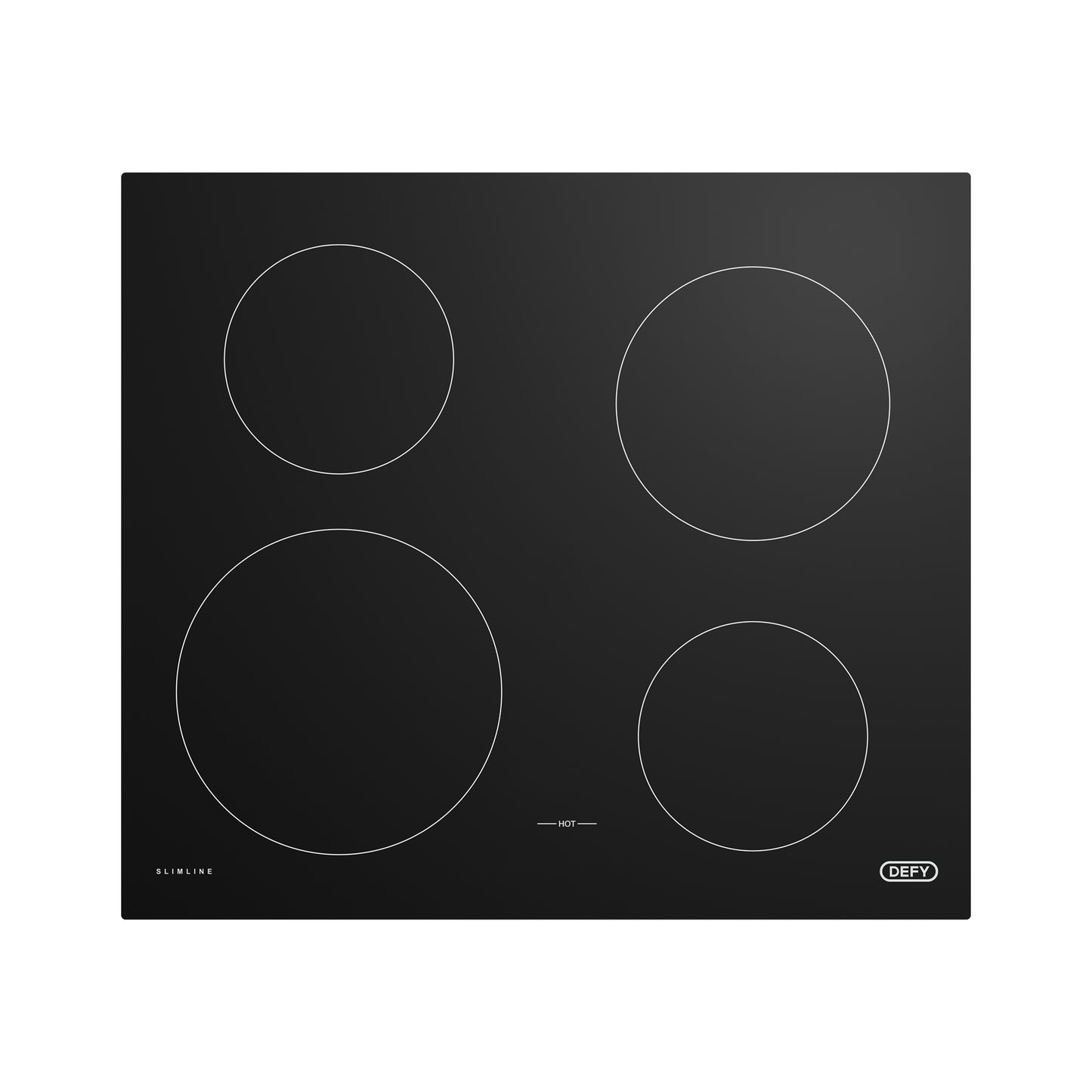 Defy 4 Plate Slimline Ceramic Hob Black