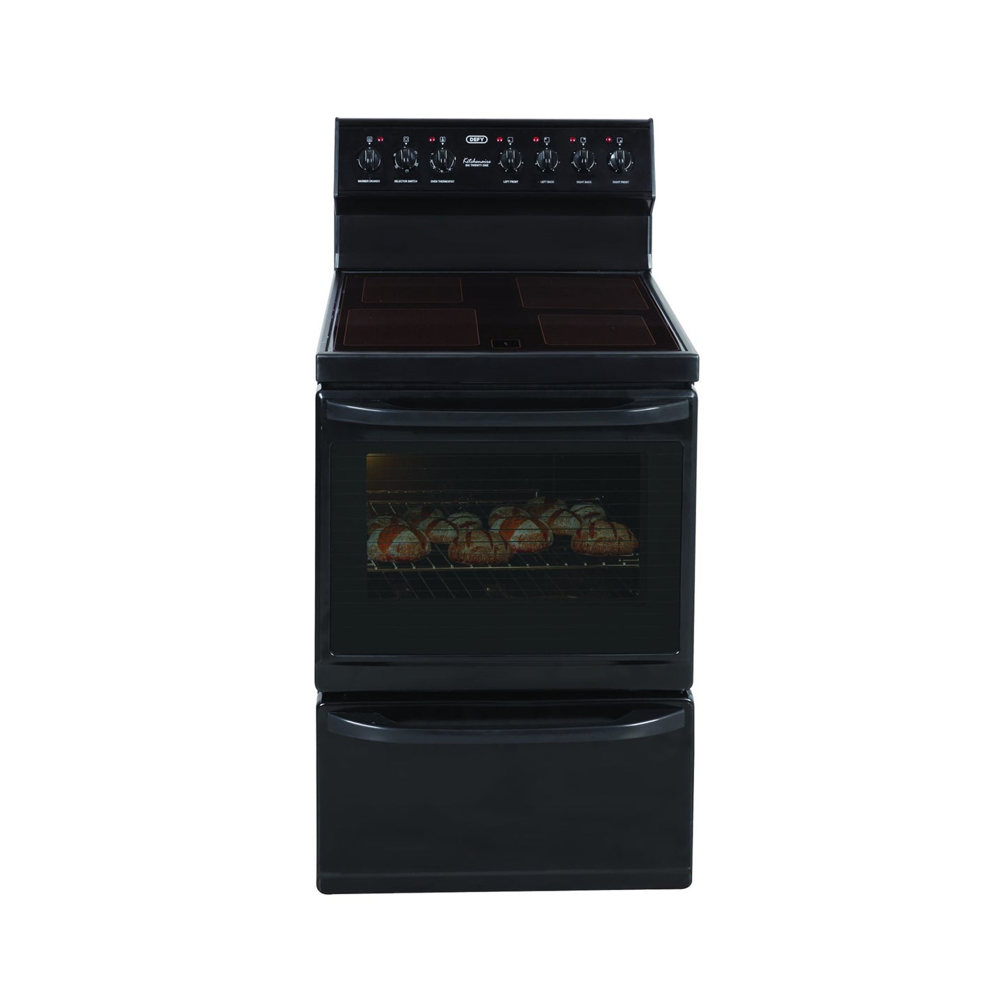 Defy 600 Series Kitchenaire 635 Vitroceramic Multifunction Stove Black