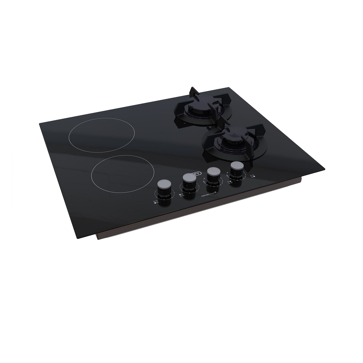 Defy 65cm Dual Fuel Hob Black Glass - DHG606