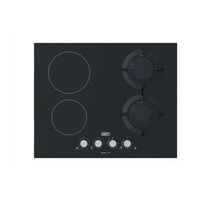 Defy 65cm Dual Fuel Hob Black Glass - DHG606