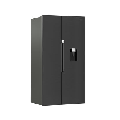 Defy 614L Side by Side with Naturelight Tech & Water Dispenser Dark Inox