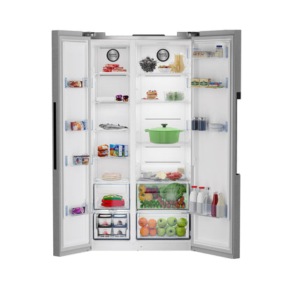 Defy 559Lt Naturelight Side by Side Fridge / Freezer Silver