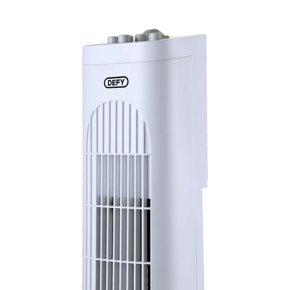 Defy Mechanical Tower Fan White