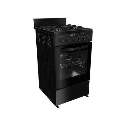 Defy 3 Burner 1 Solid Plate Gas Stove Black
