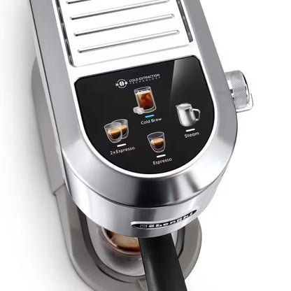Delonghi Dedica Duo Manual Coffee Maker Silver Hot and Cold brew