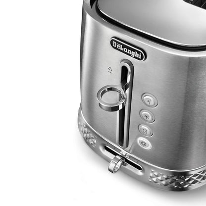 Delonghi Diadema Long Slot Toaster Metal