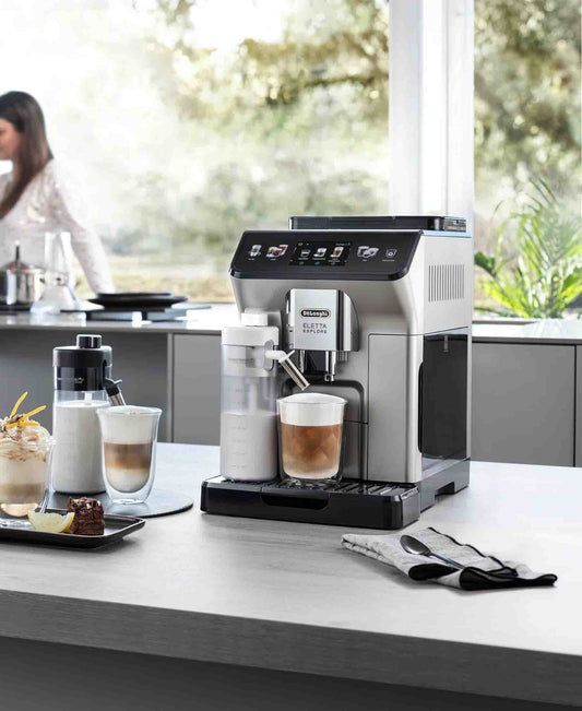 Delonghi Eletta Explore Hot & Cold Bean to Cup Coffee Machine - ECAM450.55.S