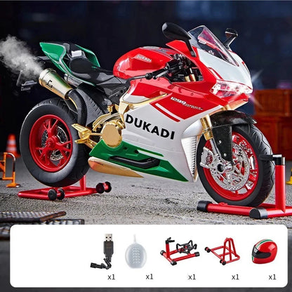 Die Cast Motorcycle Model Multicoloured