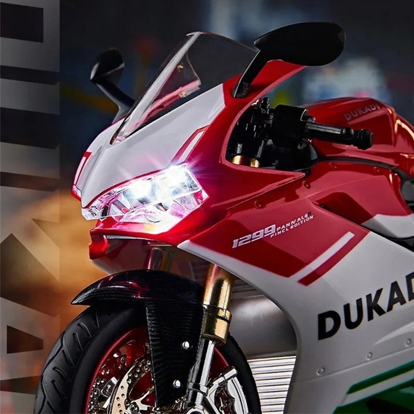 Die Cast Motorcycle Model Multicoloured