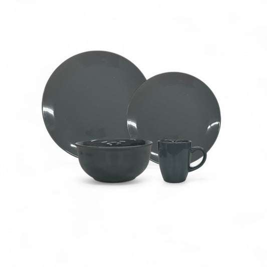 Kitchen Life 16 Piece Dinner Set Grey