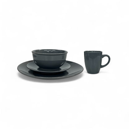 Kitchen Life 16 Piece Dinner Set Grey