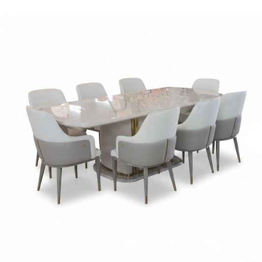 9 Piece Dining Room Set Grey