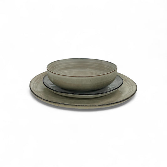 Kitchen Life 12 Piece Dinner Set Grey
