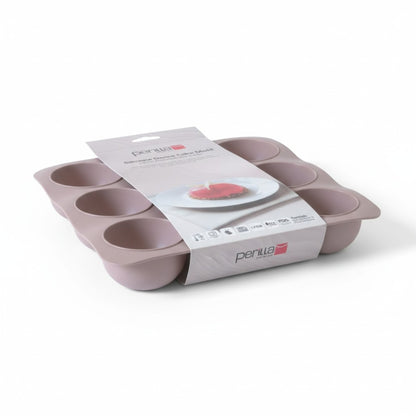 9 Hole Silicone Cupcake Mould Pink