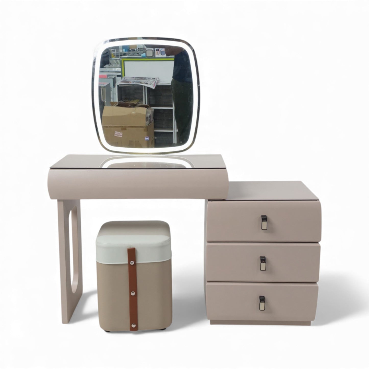 Dressing Table With Rectangle LED Mirror 9863