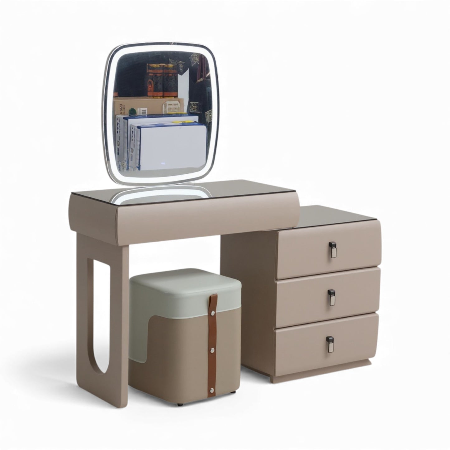 Dressing Table With Rectangle LED Mirror 9863