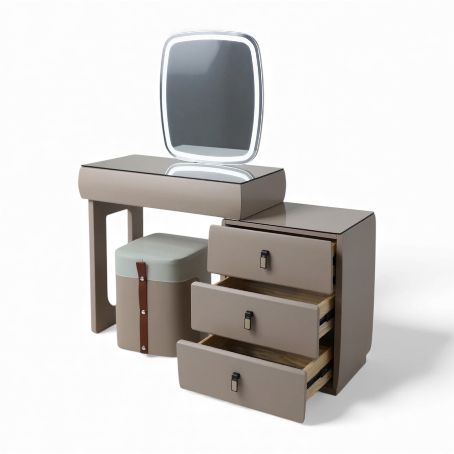 Dressing Table With Rectangle LED Mirror 9863