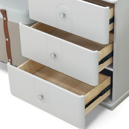 Dresser Table Cream LED Mirror With Stool  8522