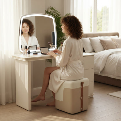Dressing Table With Rectangle LED Mirror 9863