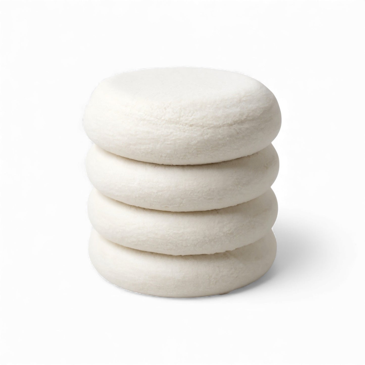 Dressing Table With Round LED Mirror And Plush Stool 9894