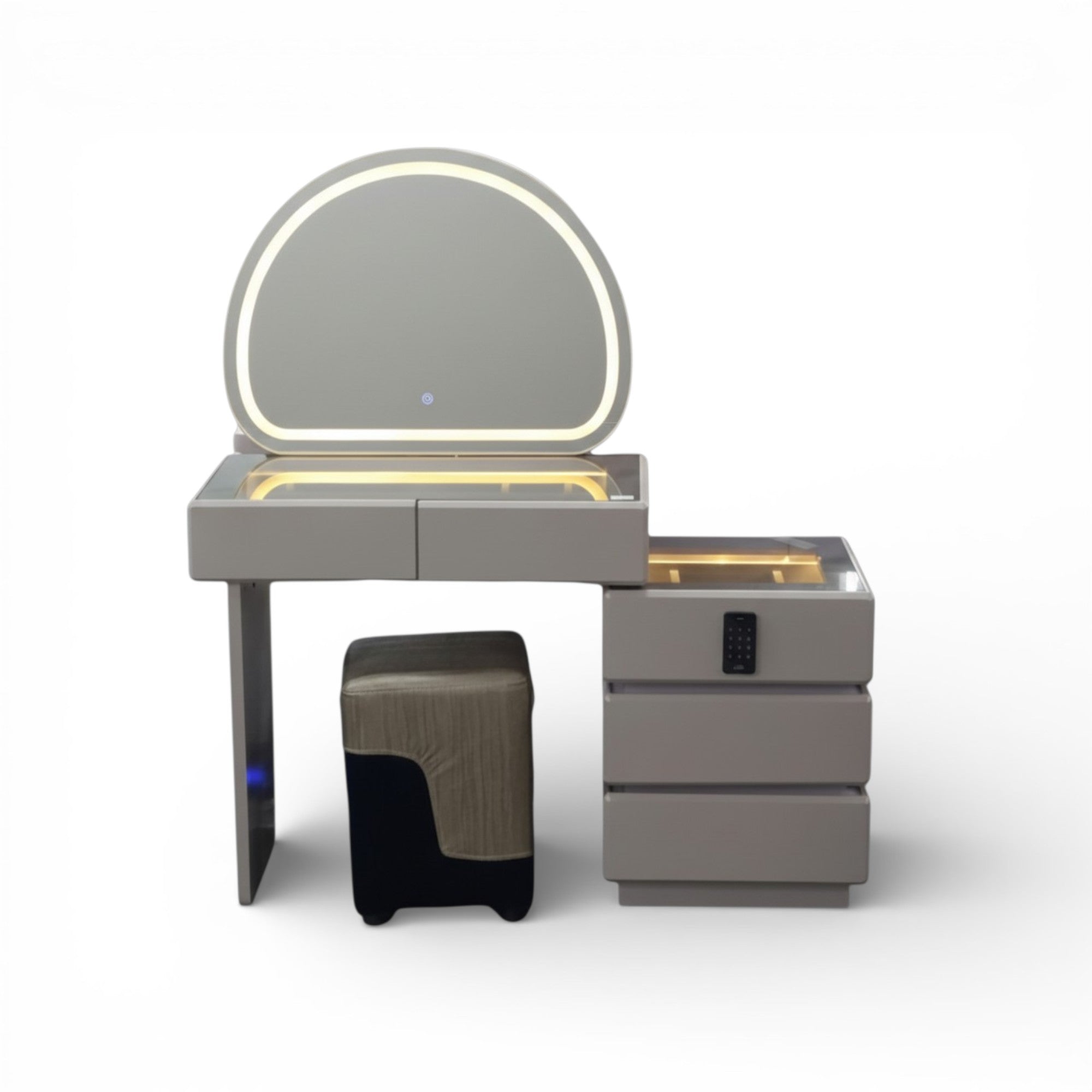 LED Dressing Table with Safe Beige – The Culinarium