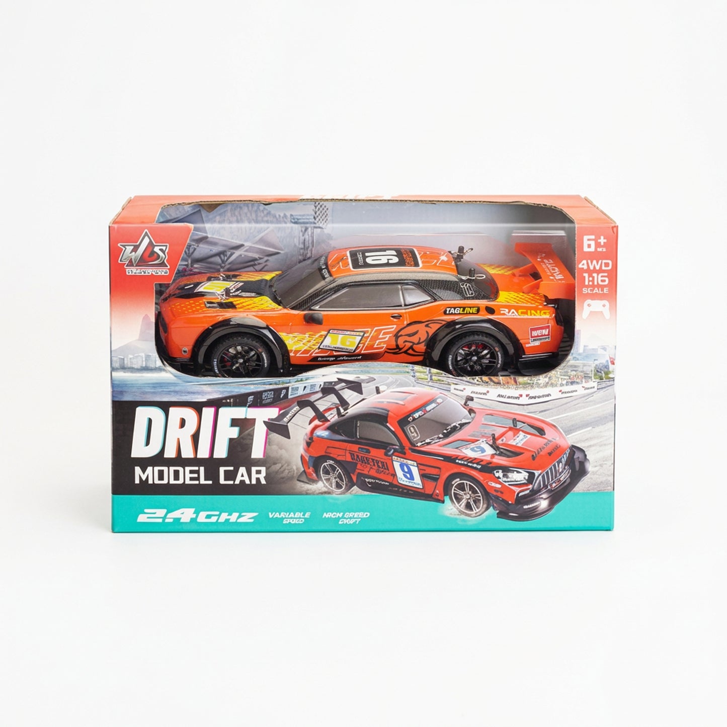 RC Drift Model Car Orange