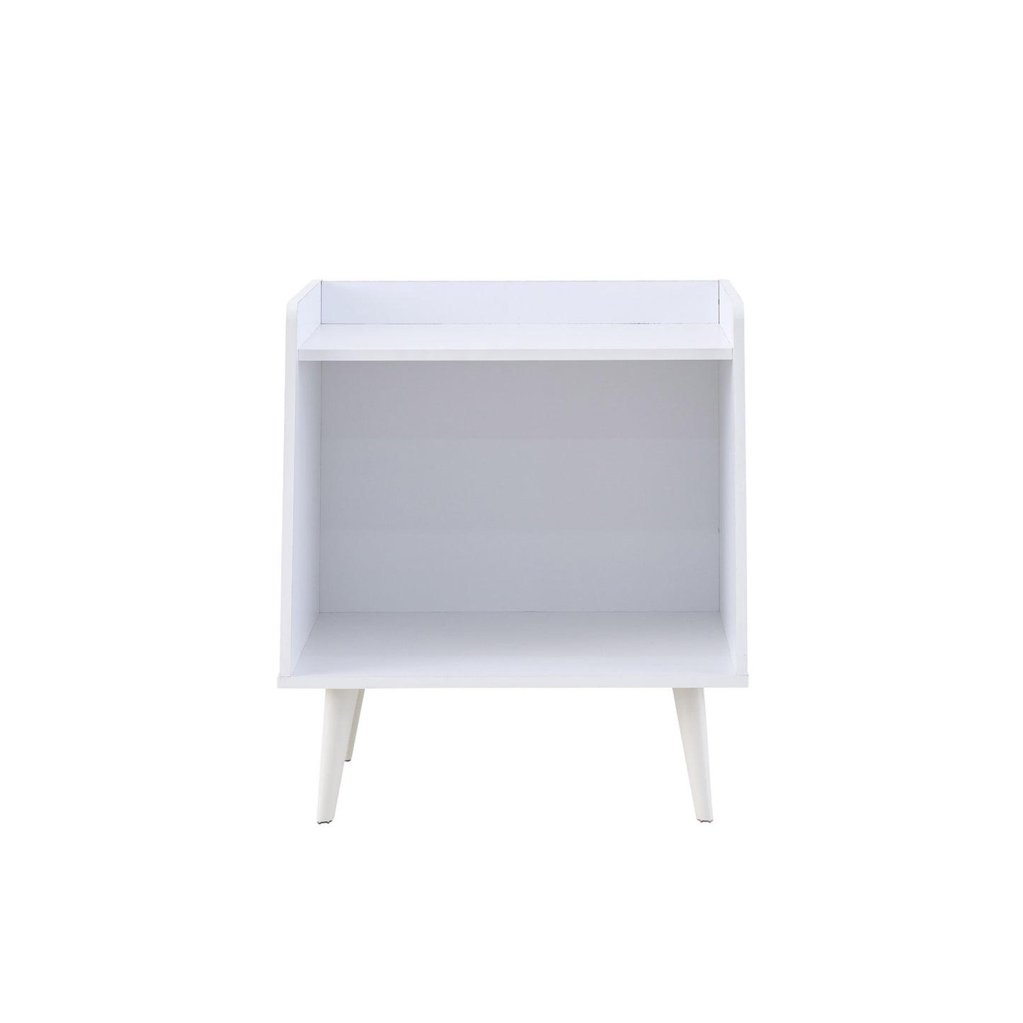 Dual Shelf Nightstand White