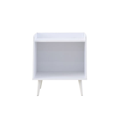 Dual Shelf Nightstand White