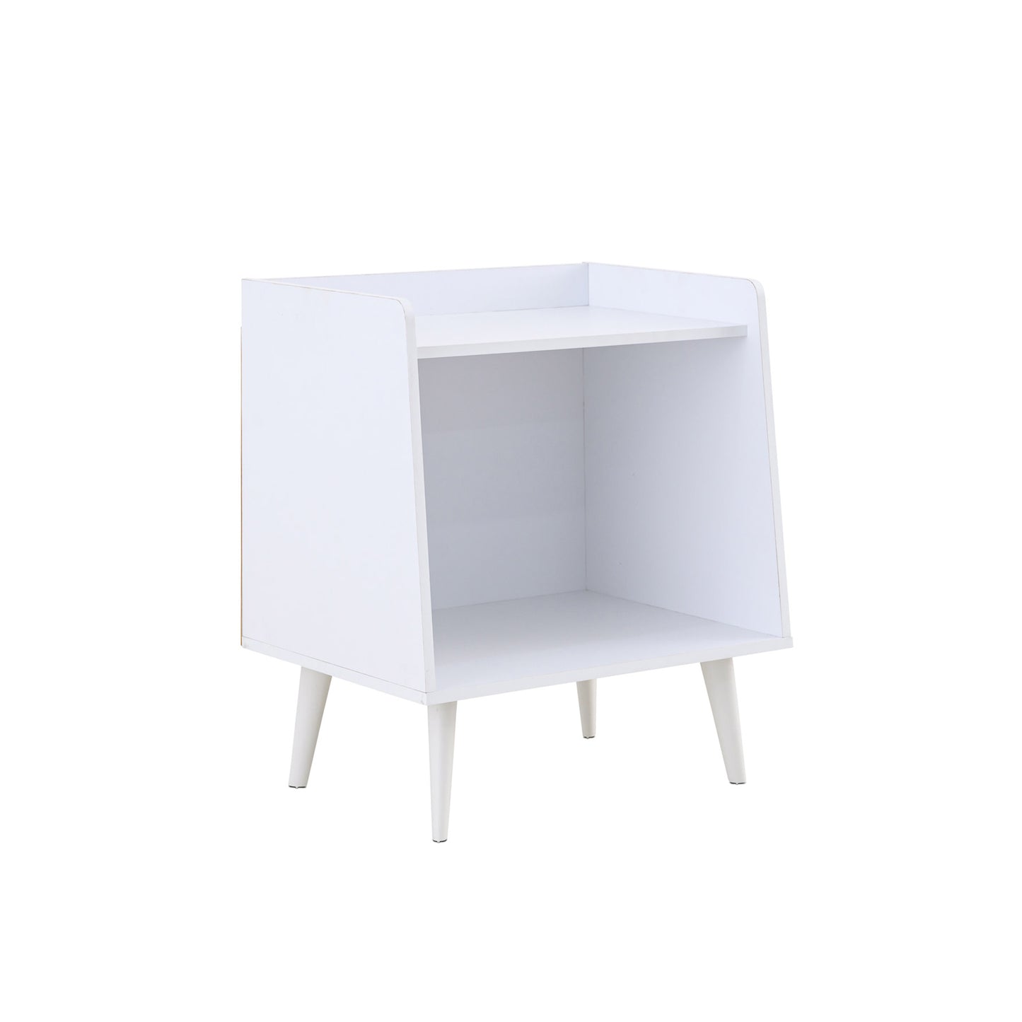 Dual Shelf Nightstand White