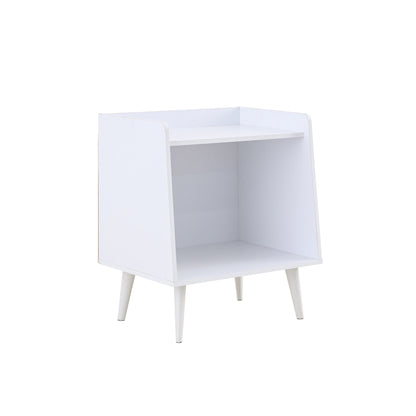 Dual Shelf Nightstand White