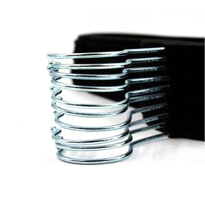 10 Piece Velvet Hanger with Chrome Hooks Set Black