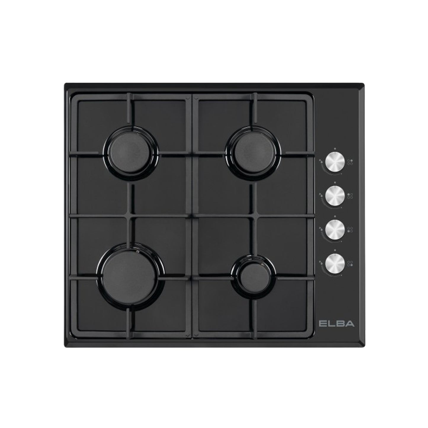 Elba 60cm Gas Hob 4 Burner Black