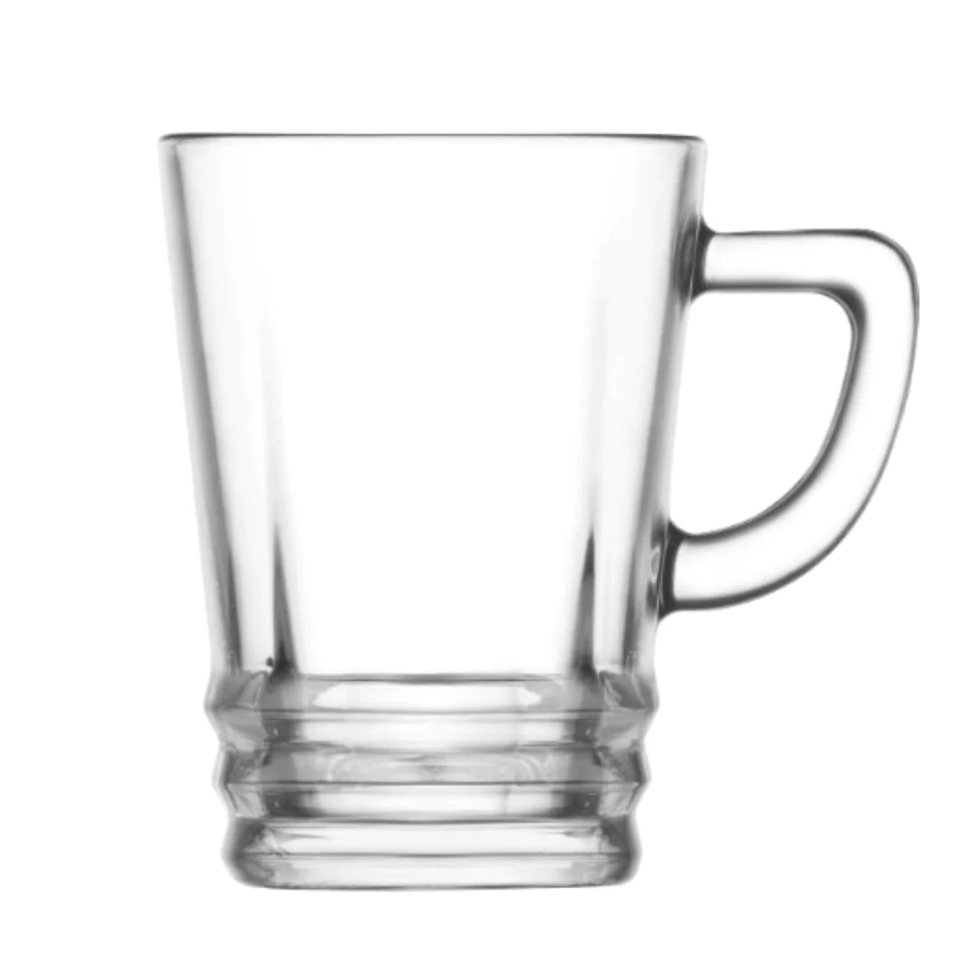 LAV 6 Piece 225ml Elegan Coffee Glass Set - Clear