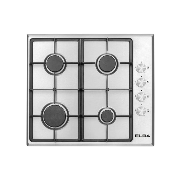 Elba 60cm 4 Burner Gas Hob Stainless Steel The Culinarium