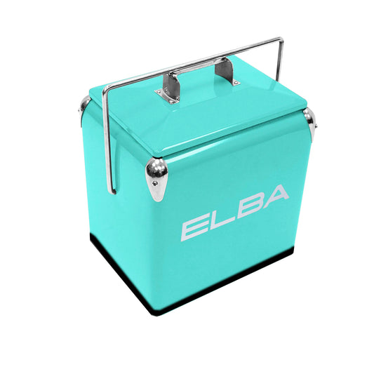 Elba Retro Metal Coolerbox Teal