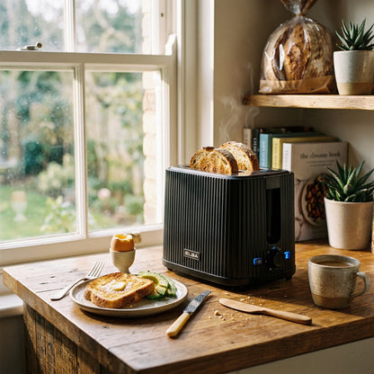 Elba Bellagio 2 Slice Toaster Black