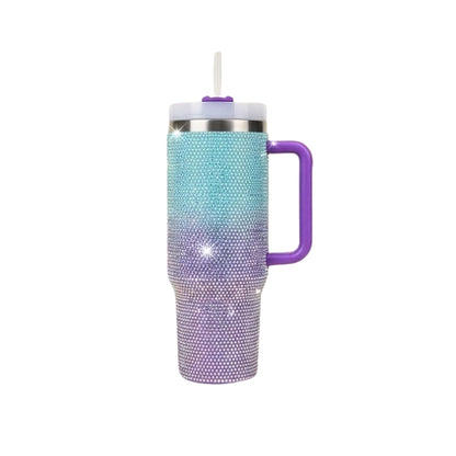 1.2Lt Ombre Glitter Flask Blue & Purple