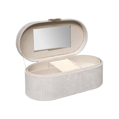 Atmosphera Enya Velvet Jewellery Box Beige