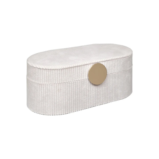 Atmosphera Enya Velvet Jewellery Box Beige